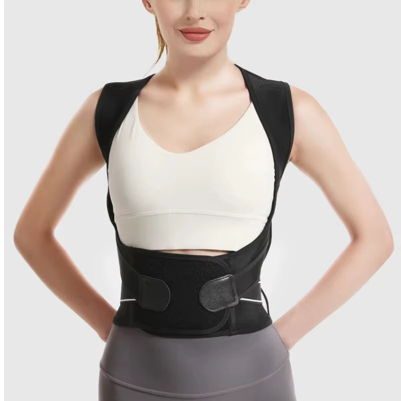 Shoulder Back Posture Corrector Support Belt with Adjustable Lumbar and Stretcher Training